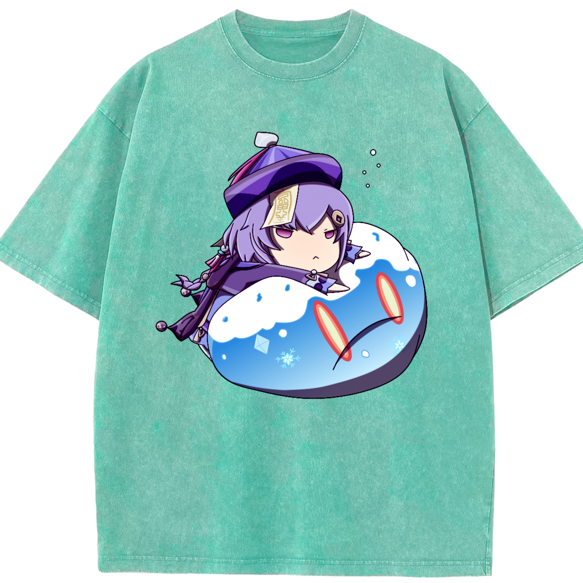 げんし神 七七 なな  genshin Nana 綿100% ヴィンテージ風 半袖Tシャツ（フロントプリント）